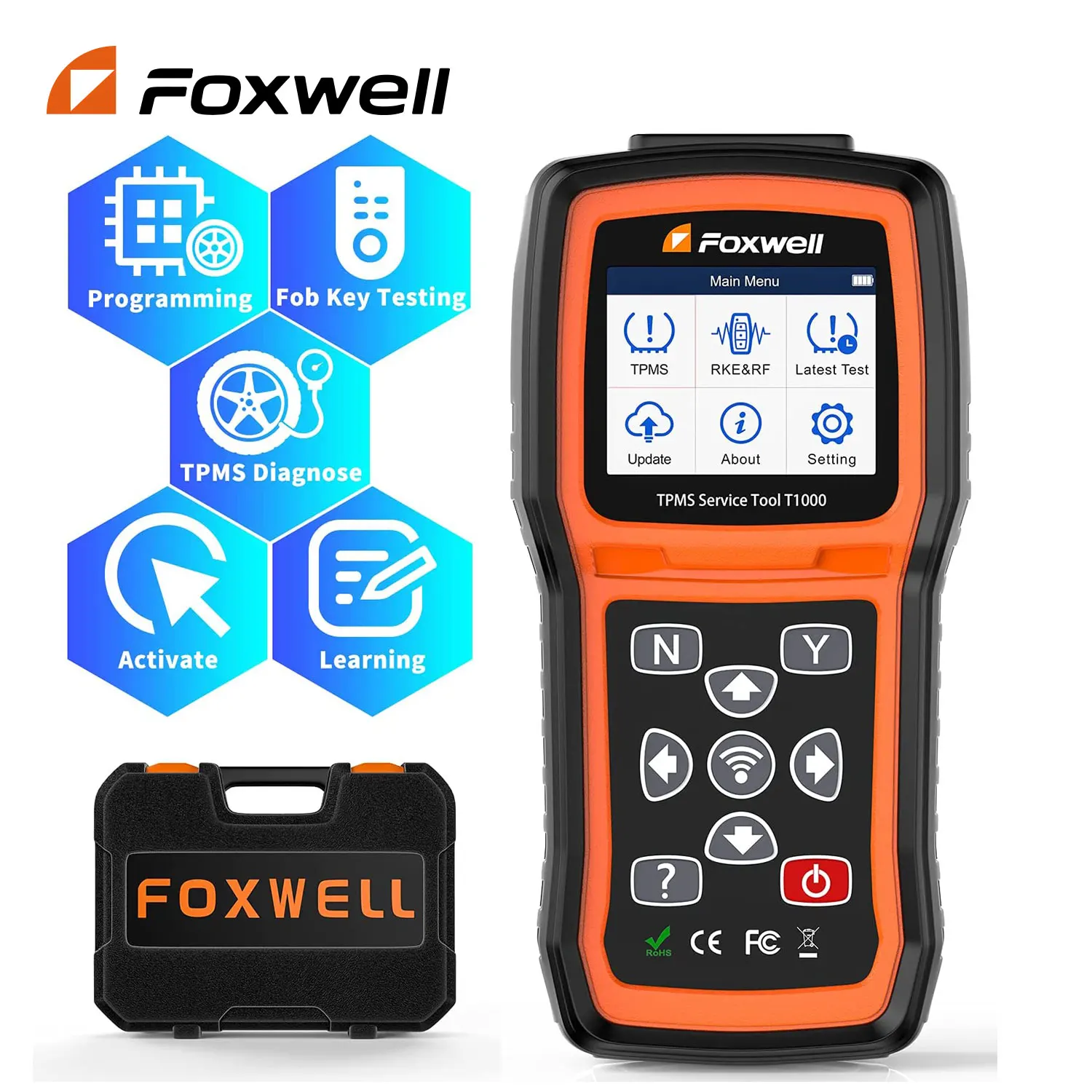 Датчик контроля давления в шинах FOXWELL T1000 инструмент для переизучения брелок
