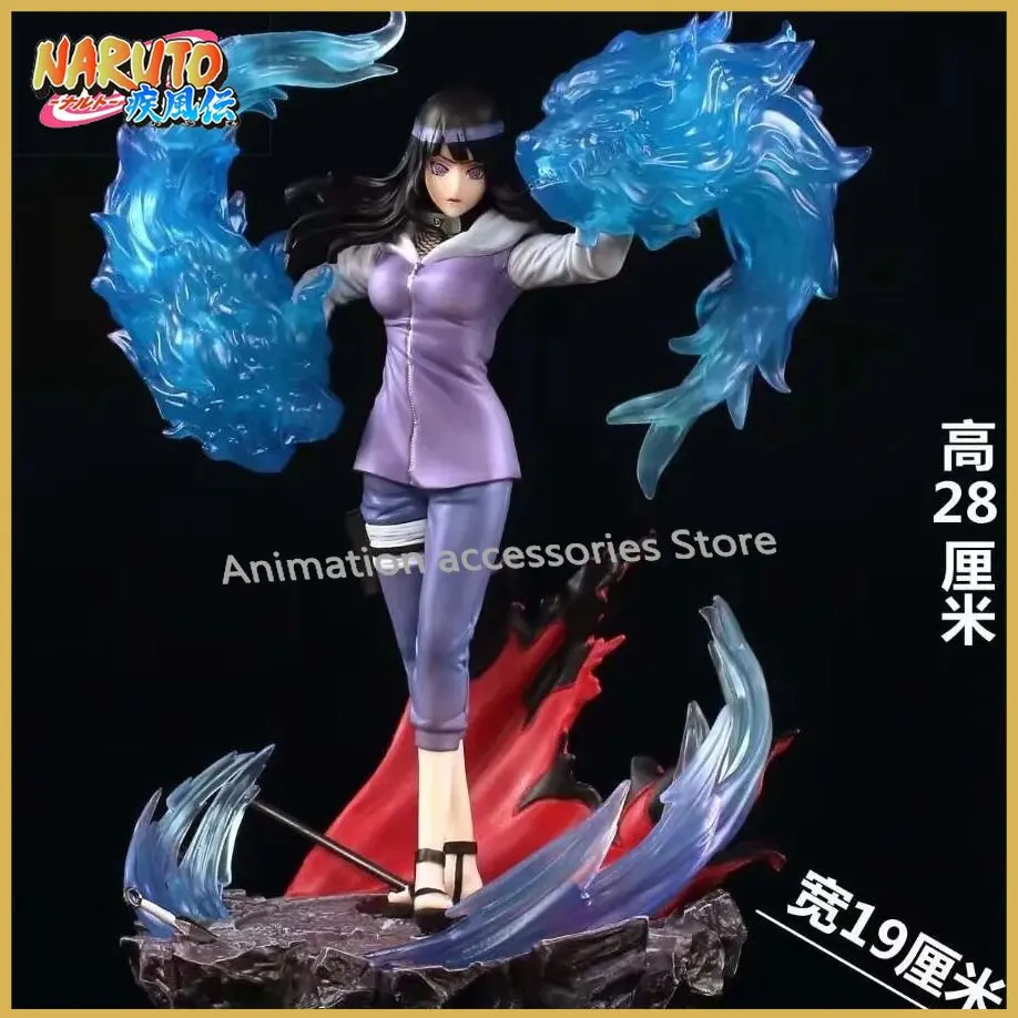 

Anime Naruto Burning Wind Hyuga Hinata Soft Boxing Double Lion Boxing Figurine Toy Decoration Model Boxed