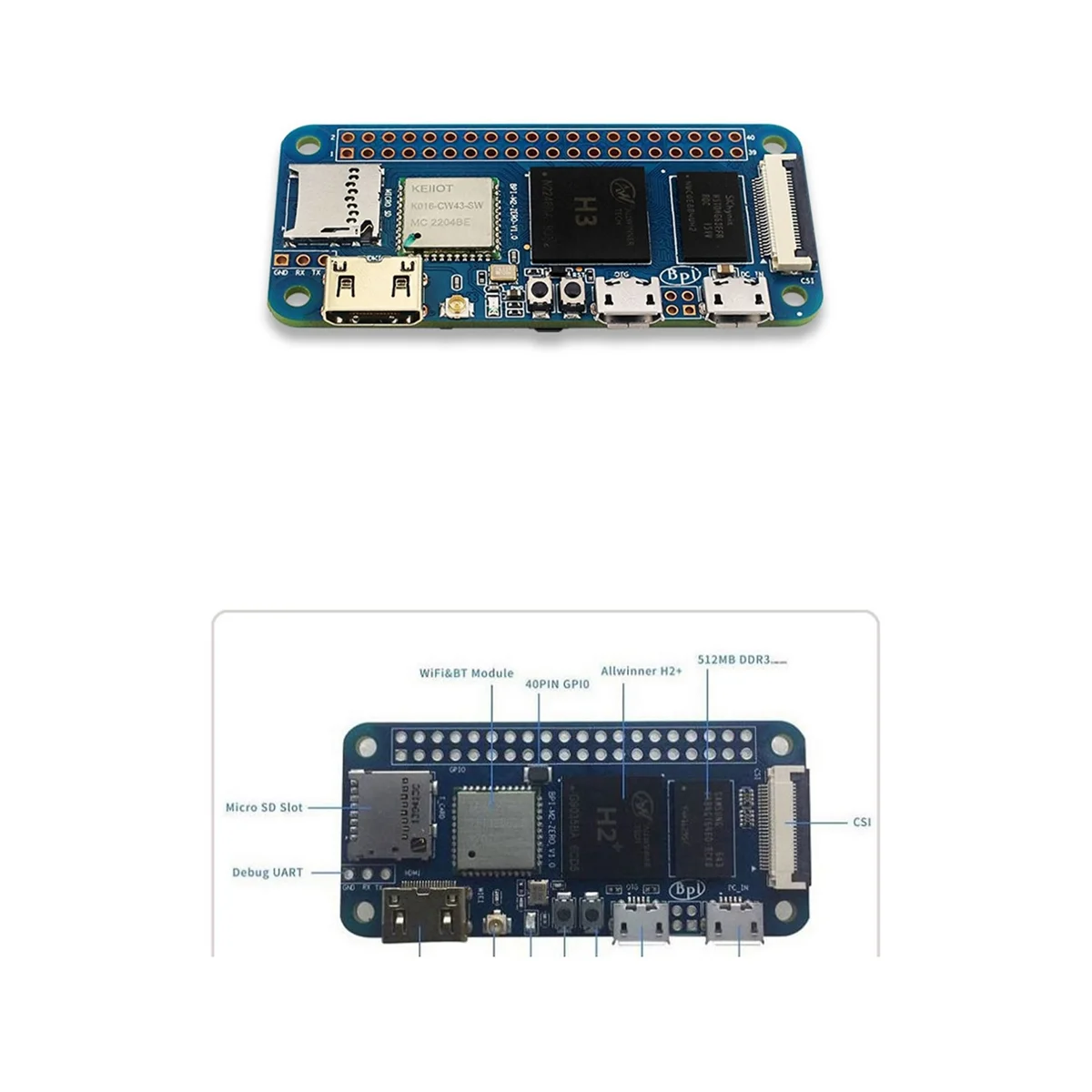 

Banana Pi M2 Zero Allwinner H2+/H3 Quad-Core Cortex-A7 512MB DDR 3 SDRA WiFi BT UART Same Size As Raspberry Pi Zero 2 W