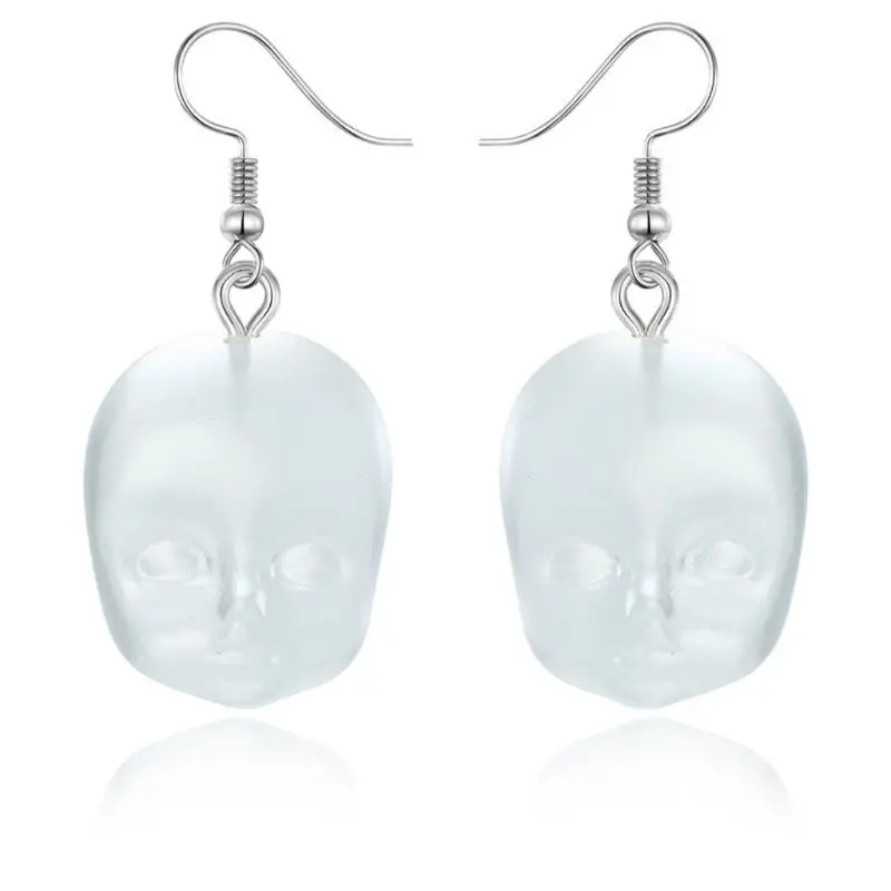 

Trendy Baby Face Earrings Clear Resin Dangle Earrings Baby for Head Drop Earring