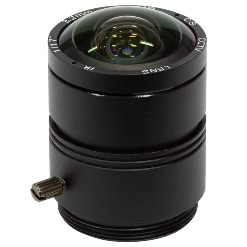 

120 Degree Ultra Wide Angle CS Lens For Raspberry Pi HQ Camera, 3.2Mm Focal Length With Manual Focus