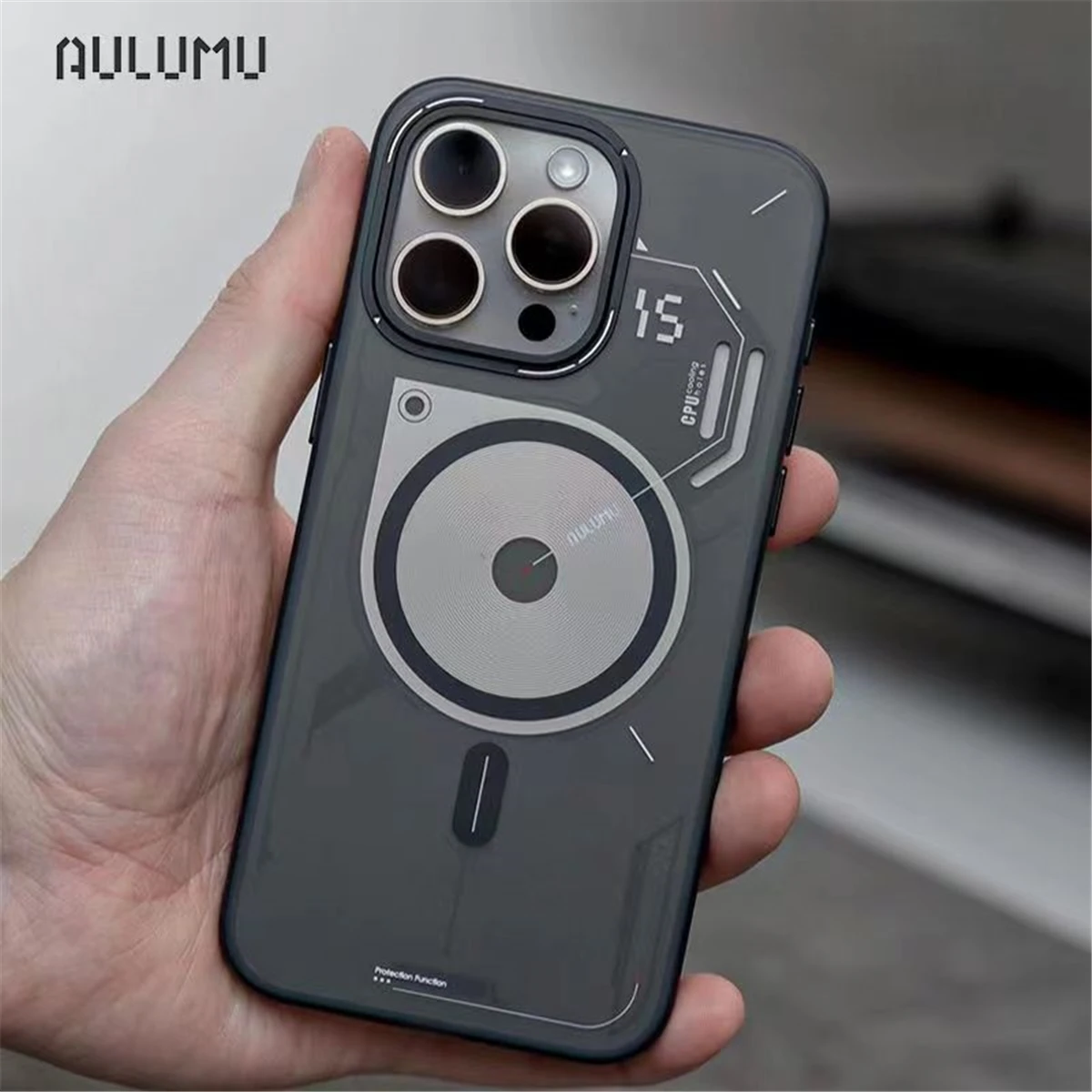 Aulumu A15 ТПУ для iPhone15 Pro Магнитная стандартная технология IMD совместимая с Magsafe