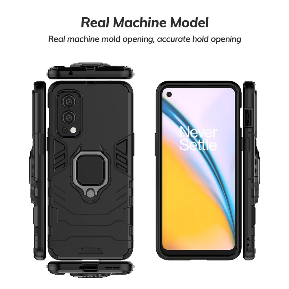 UFLAXE Original Shockproof Case for OnePlus Nord 2 5G Back Cover Hard Casing with Ring Stand enlarge