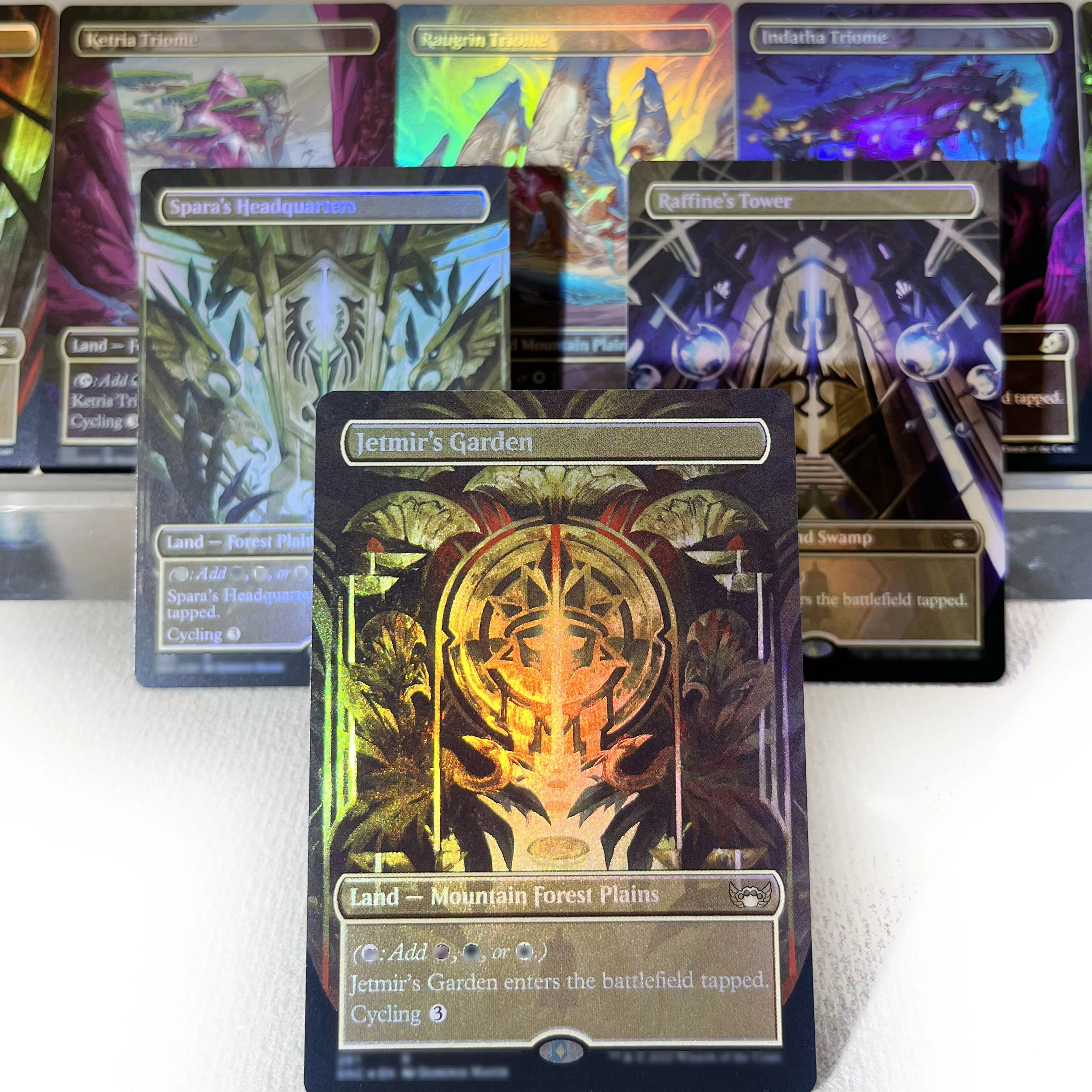 Фото SNC UNF IKO FOIL5-01 Tcg прокси волшебные карты Наземные циклы шоковые земли фехты Осторонняя садовая кетрия Триме собрание №1