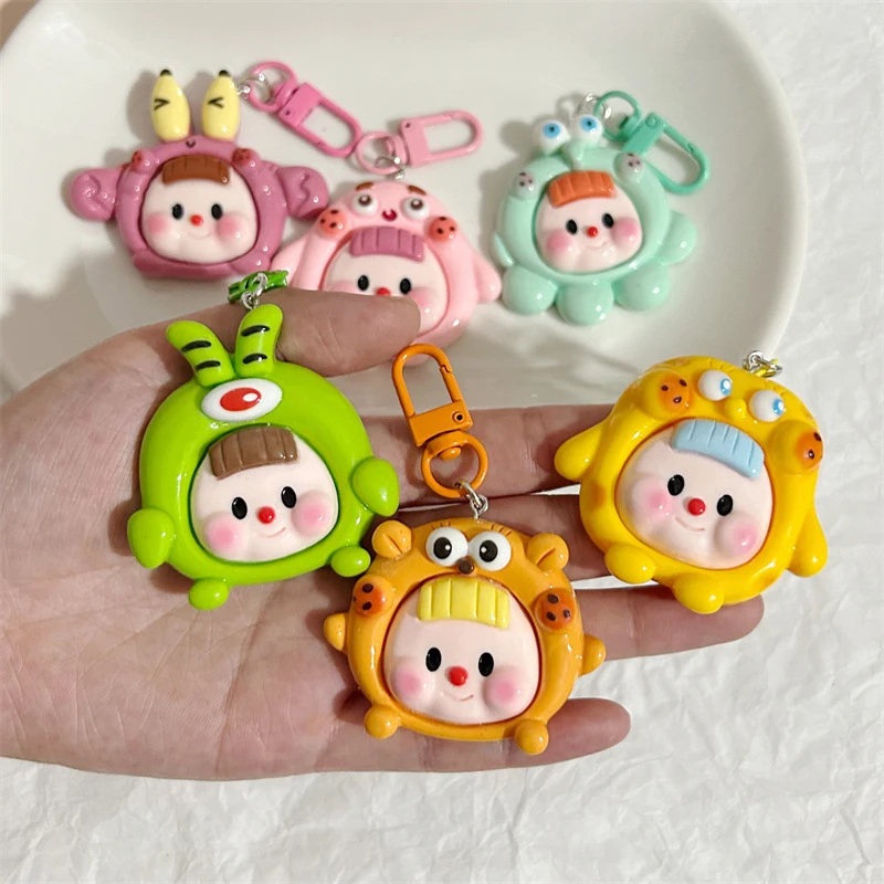 

Cute SpongeBob SquarePants Patrick Pendant Keychain Girl Students Phone Key Chain Jewelry Gifts