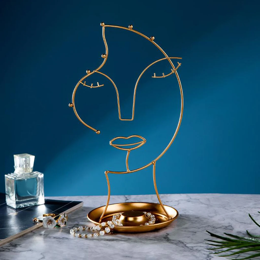 2022 New Metal Crafts Jewelry Display Rack Storage for Decor Women Rings Necklace Trinket