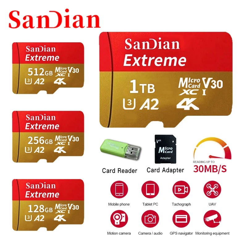 

High Speed 1TB 512GB Micro SD Memory Card 256GB USB Drive Large Capacity Micro TF Flash SD Card 128 GB for Computer/phone/camera