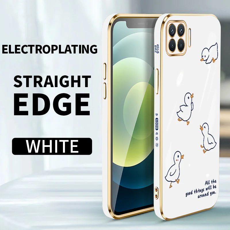 Playing Cat And Duck Phone Case for OPPO A93 4G F17 F19 Pro A94 A57 A17 a79 A75 A73 Reno 4 5 F F11 F5 F7 F9 Pro Realme 2 Pro U1 images - 6