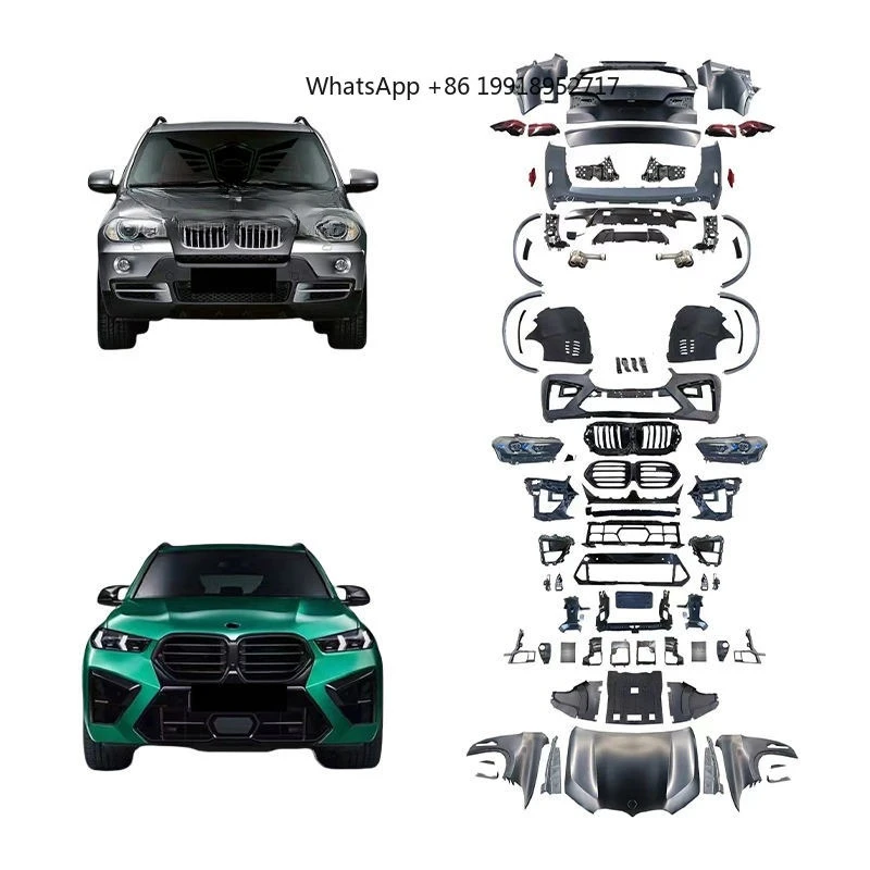 Фото Высококачественный бампер для BMW X5 E70 2006-2013, обновление до стиля X5M F95 LCI 2024, комплект обвеса с креплениями JJ417 №1