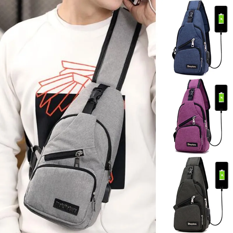 

Мужские сумки через плечо, Мужская нагрудная сумка с USB-разъемом, дизайнерская сумка-мессенджер, кожаные сумки на плечо, диагональная модель 2023, новая дорожная сумка