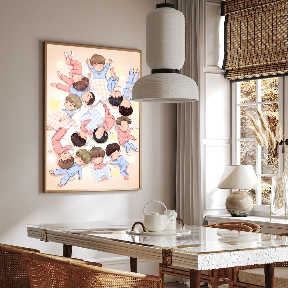 Семнадцать Kpop Ретро Плакат Растровая Крафт Бумага Diy Настенная Художественная