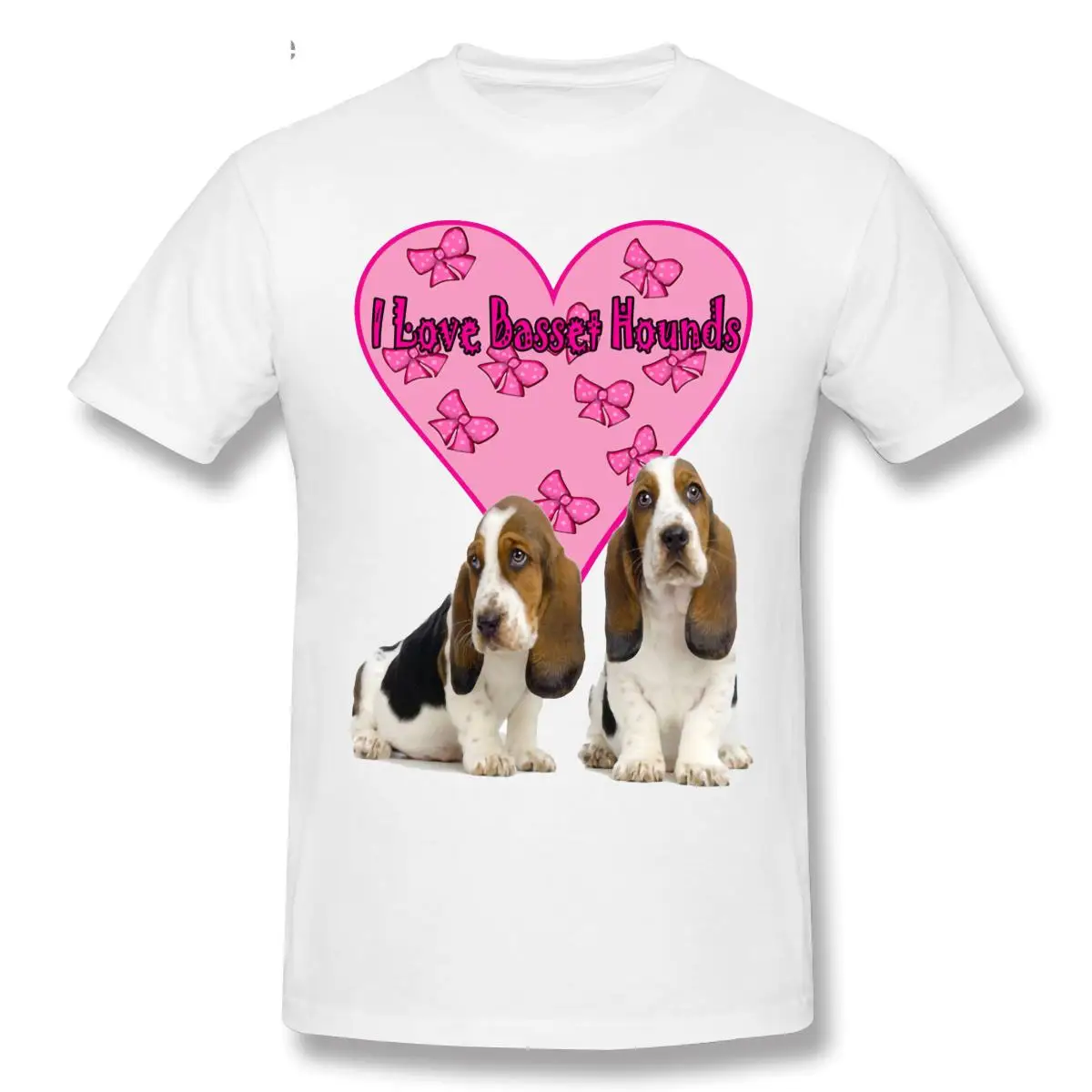 

Basset Hound Dog, I Love Basset Hounds T-Shirt Casual Men O-neck 100% Cotton T shirt Tee Top