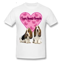 basset hound dog i love basset hounds t shirt casual men o neck 100 cotton t shirt tee top