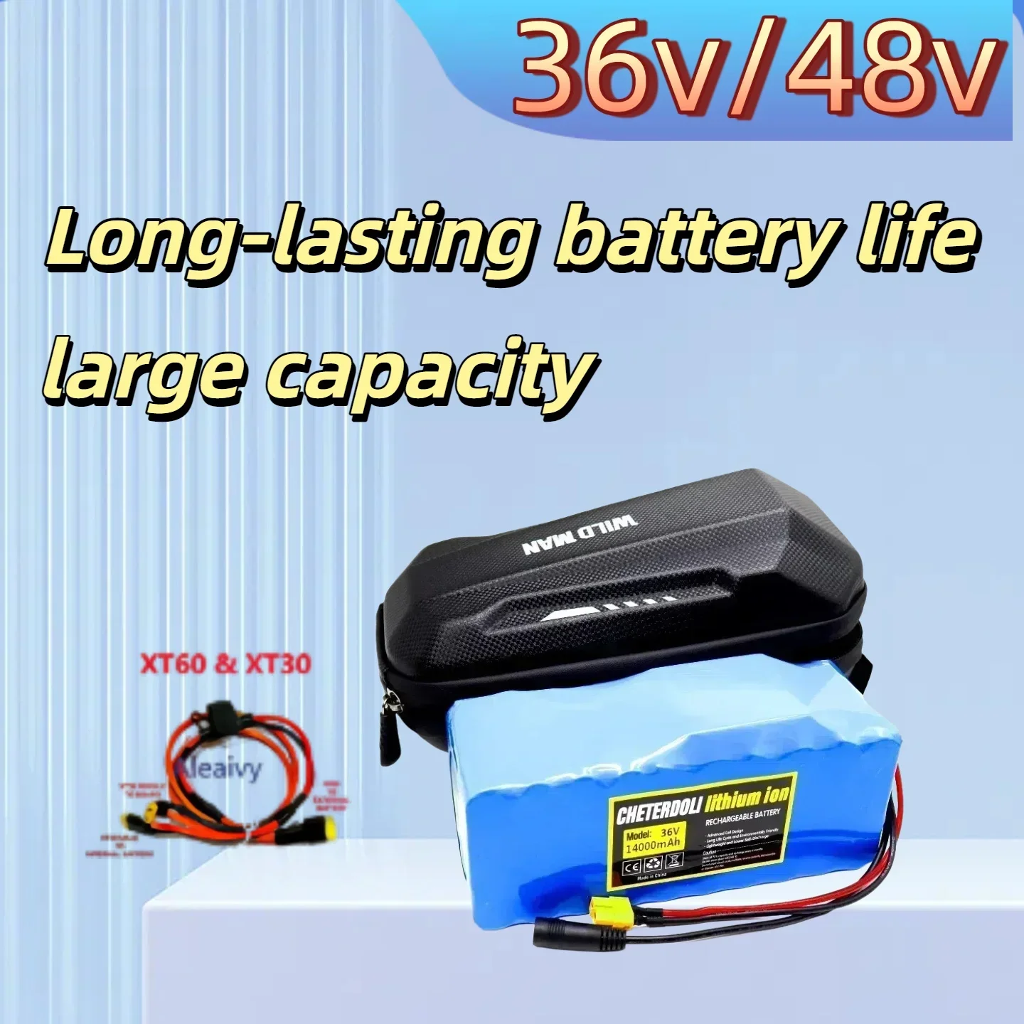 Фото Аккумулятор 36В/48В для M365 PRO/PRO2/1S/Mi3/ESSENTIAL, поддерживает параллельное подключение M365, аксессуар для электросамокатов №1