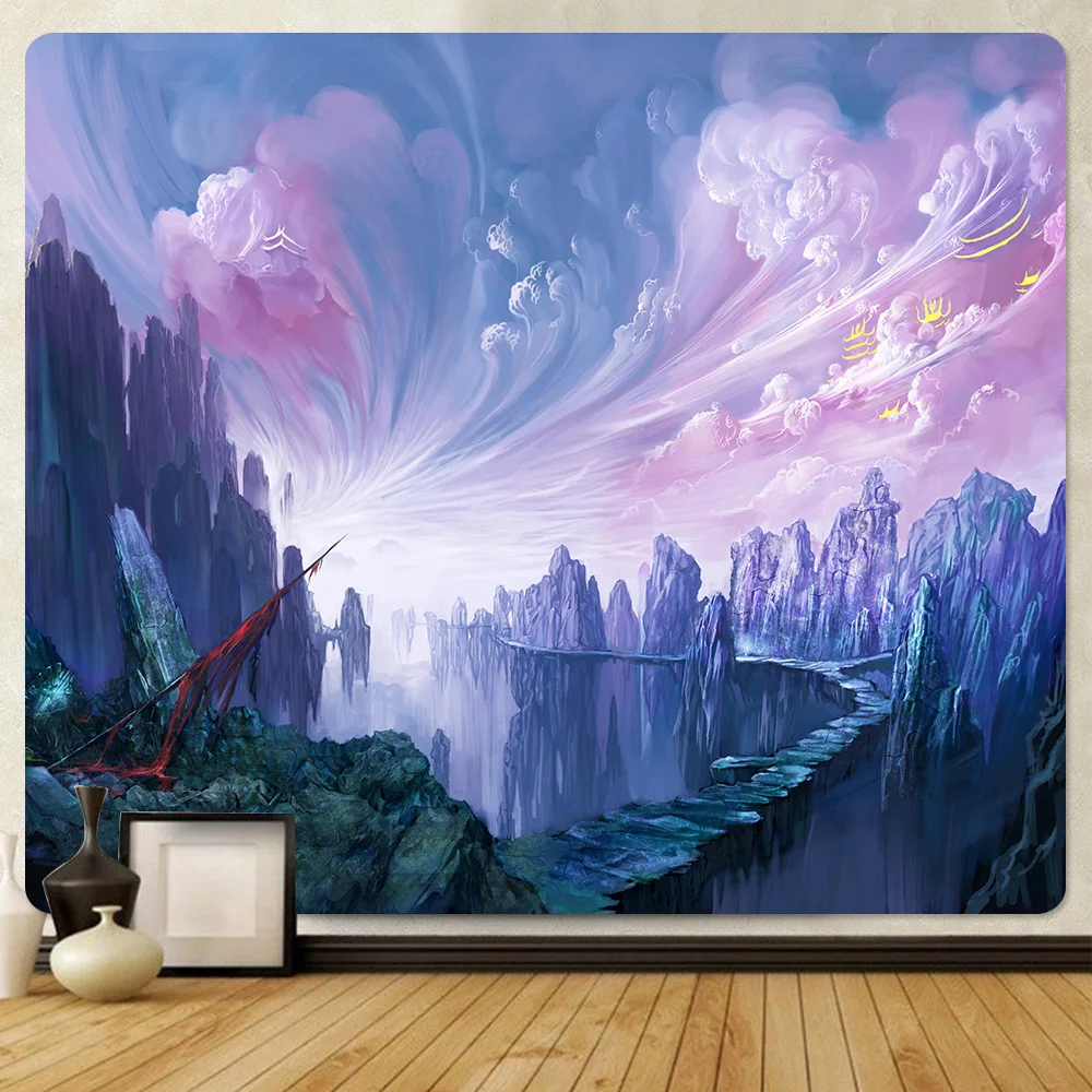 

Psychedelic Life Gate Tapestry Bohemian Living Room Wall Canvas Tapestries Aesthetic Room Deco Wall Cloth Tapestries Tapiz