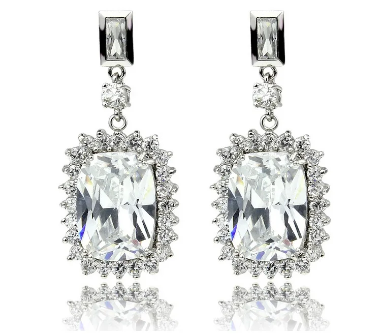 Новинка 2021 роскошные серебряные черные синие серьги для женщин украшения на День