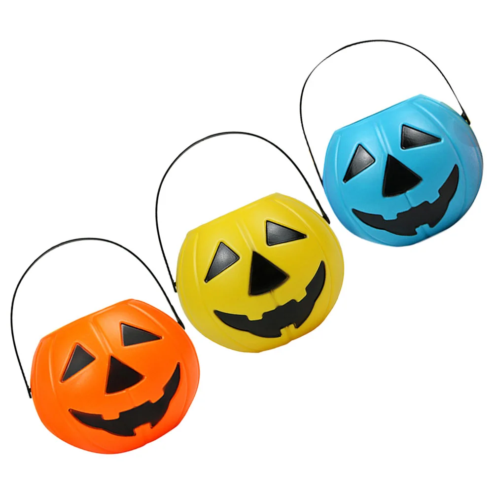 3 шт. ведро с тыквой подарочная коробка конфеты Хэллоуин пластиковые ведра