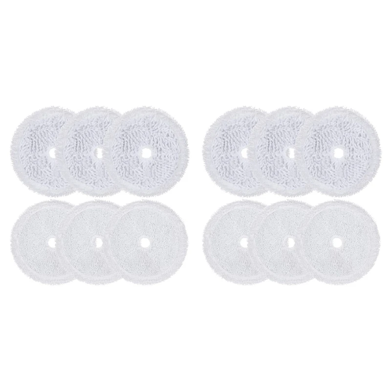 

6X Reusable Replacement Mop Pads Compatible For Bissell 3115 Spinwave Hard Floor Expert Wet And Dry Robot Vacuum