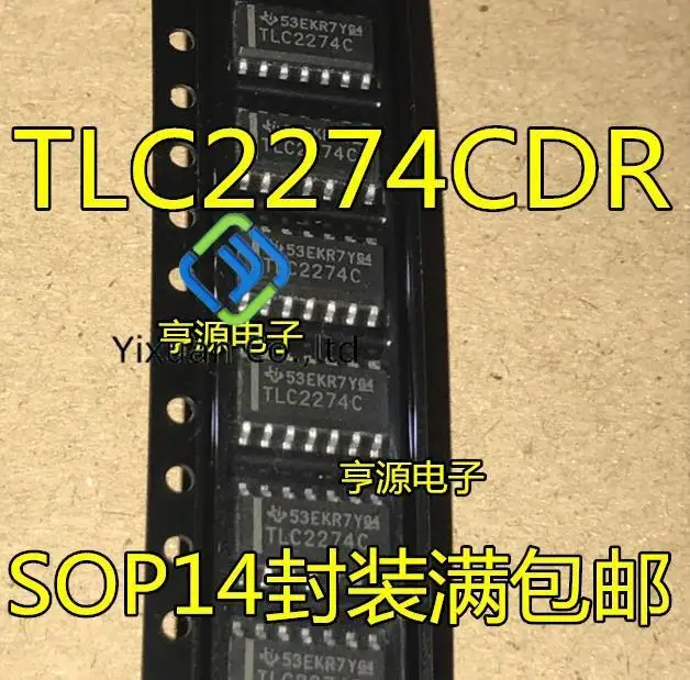 

20pcs original new TLC2274CDR TLC2274 TLC2274C SOP14 four channel operational amplifier