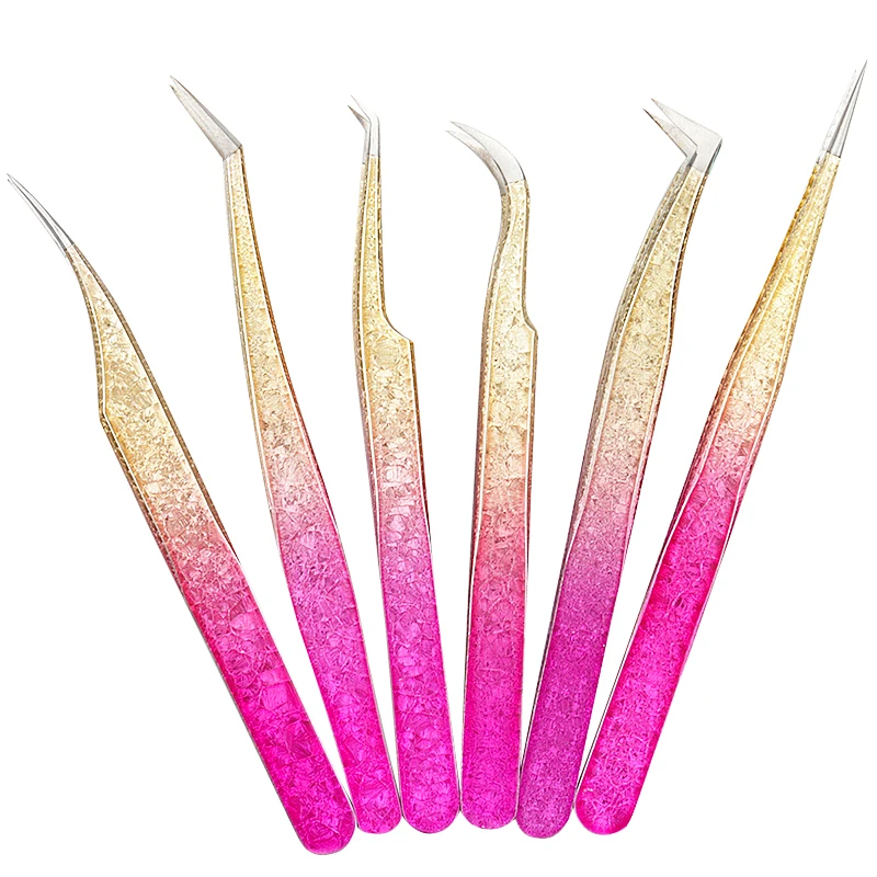 

1PC Eyelash Tweezers Kit Stainless Steel Accurate Volume Eyebrow Tweezer Non-magnetic Lash Extension Accessories Makeup Tools