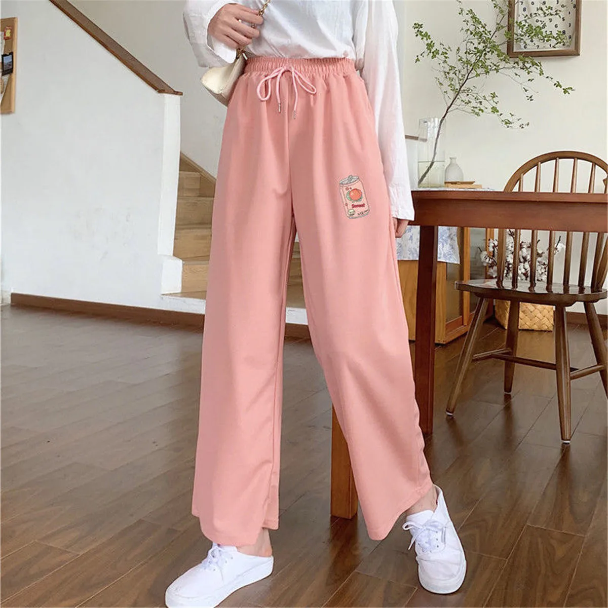 Розовые милые летние брюки-султанки Kahaki модные панковские джоггеры с карманами