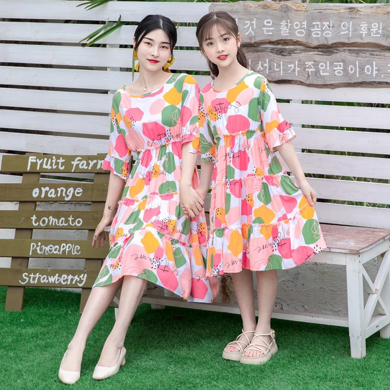 2021 платье для родителей и детей летнее матери новое в этом году девочек 6 лет 8 13 -