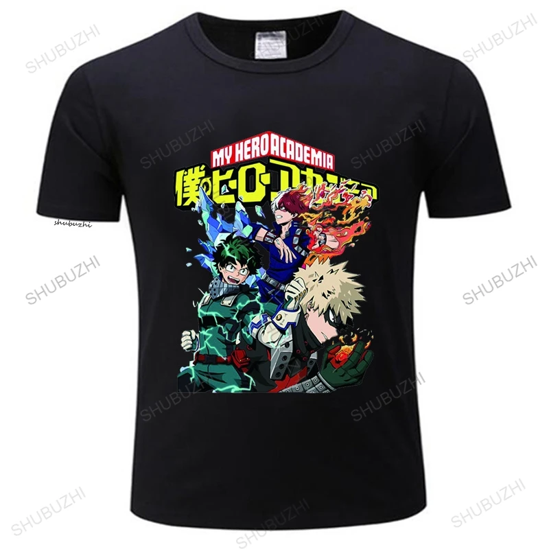 

My Hero Academia tshirt Men Cotton t-shirt Deku Bakugou Shoto tshirts Anime Tops Tees Mens tshirt Euro size TOPS