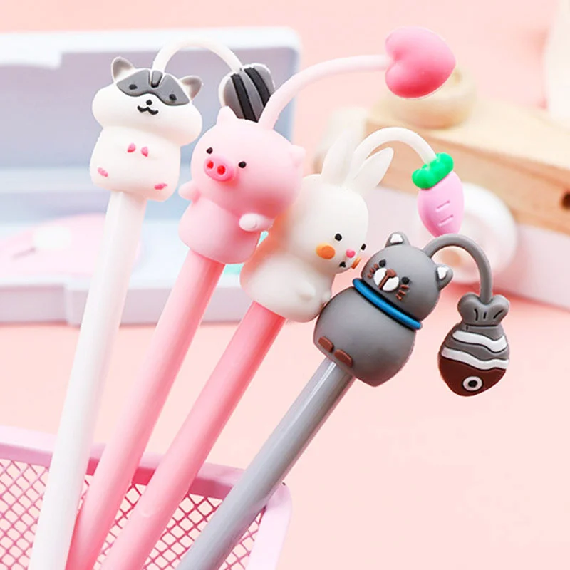 

Hard work personality creative cartoon cute pet paradise gel pen small fresh and cute student test pen writing signature pen