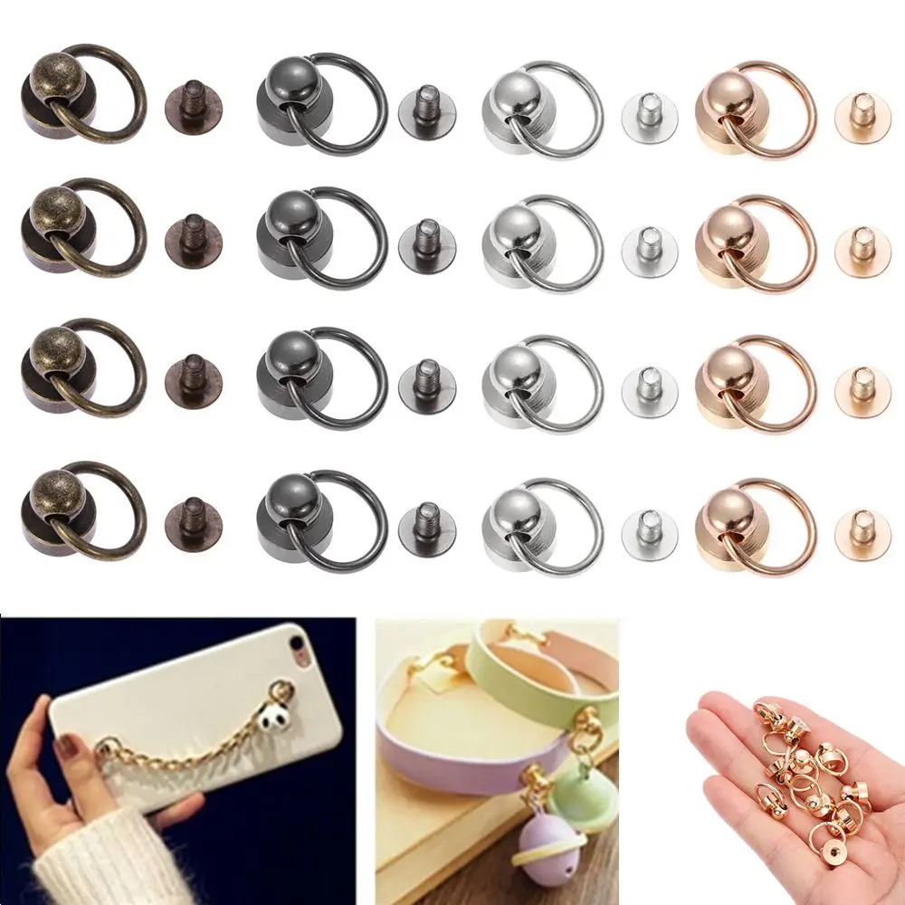 

10 шт., круглые латунные пуговицы с круглой головкой