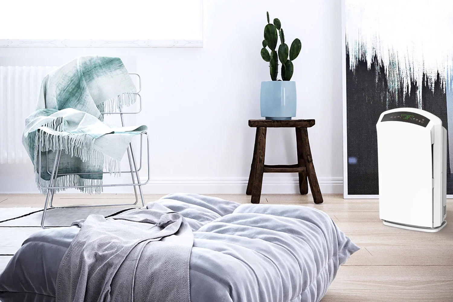 Самый продаваемый воздухоочиститель с HEPA-фильтром AQI может работать Wi-Fi и