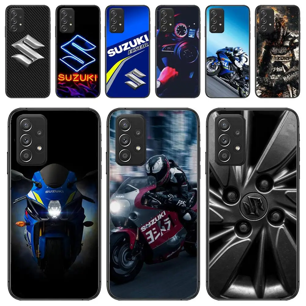 

Suzuki Motorcycle Phone Case For Samsung Galaxy A13 A52 A53 A73 A32 A51 A22 A12 A20e A50 A21 A72 A70 S 4G 5G Fashion Phone Cover