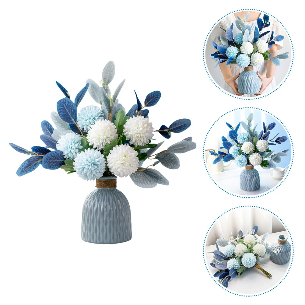 

Flower Artificial Hydrangea Fake Bouquet Flowers Vase Potted Silk Bonsai Wedding Table Arrangement Faux Arrangements Office
