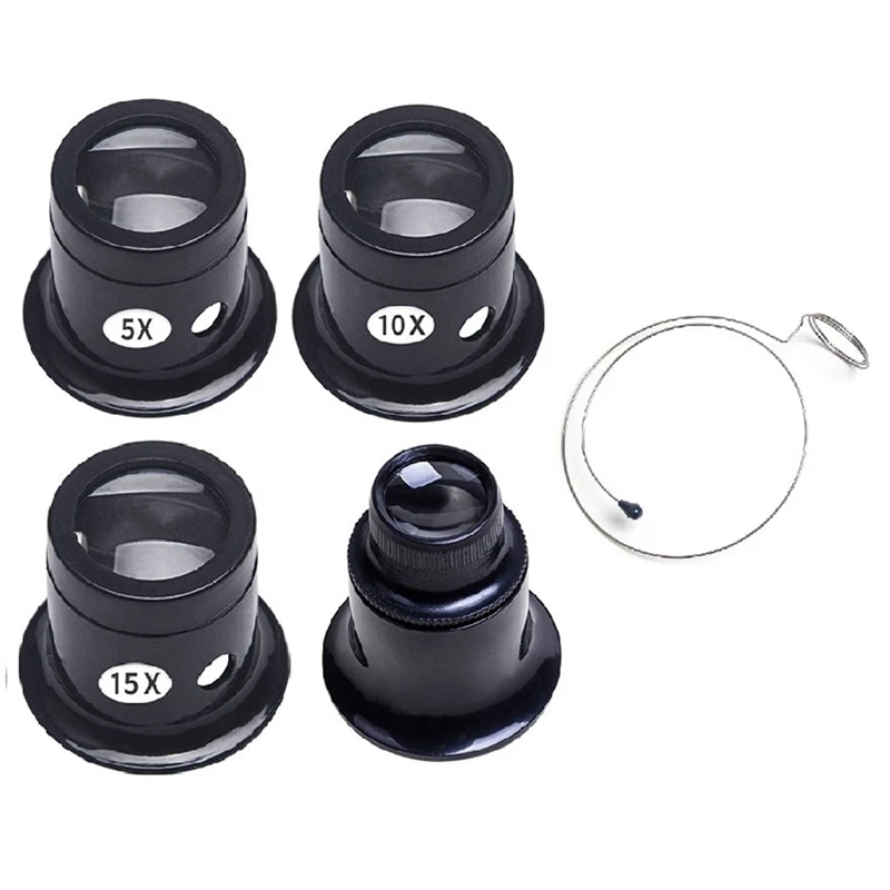 Лупа для ремонта часов стеклянная линза простое дюймовое зеркало лупа с зажимом