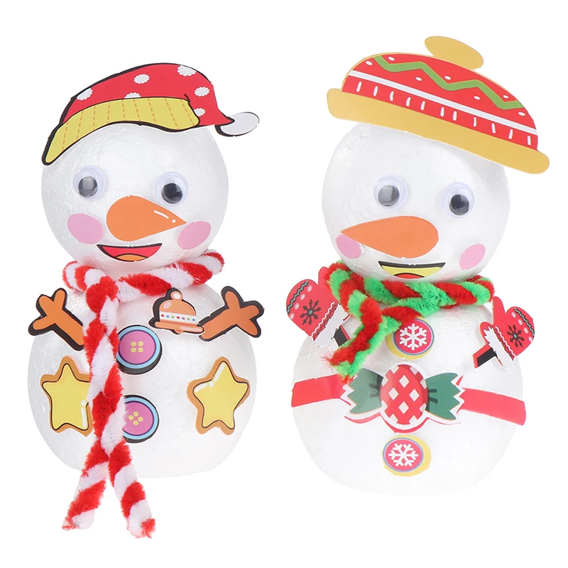 

1Set DIY Snowman Material Pack Christmas Ornament Gift Pack Kids Educational Toy Parent-child Handicraft