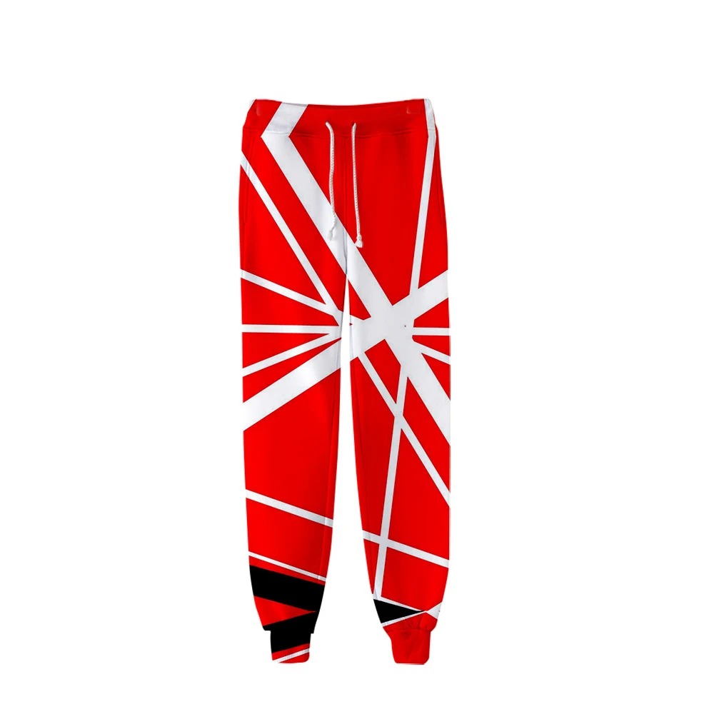 

Спортивные штаны в стиле Харадзюку для мужчин и женщин, джоггеры с 3D принтом Эдди ван Халена, удобные повседневные спортивные штаны с эласти...