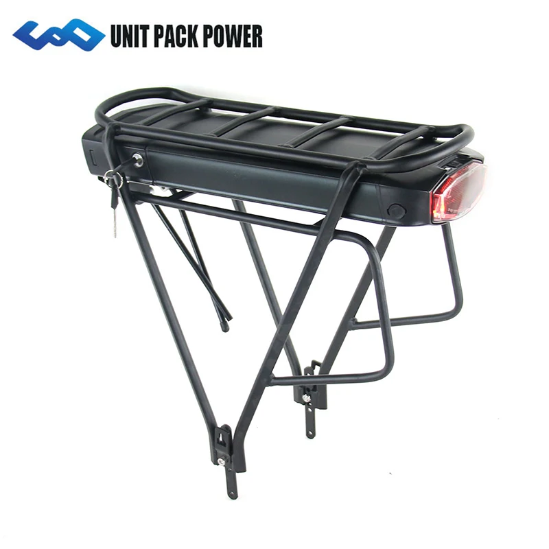 

Rear Rack 36V 48V 10Ah 12.5Ah 15Ah 17.5Ah Electric Bike Battery 36V 300W 350W 500W Lithium ion Battery+Double Layer Luggage Rack