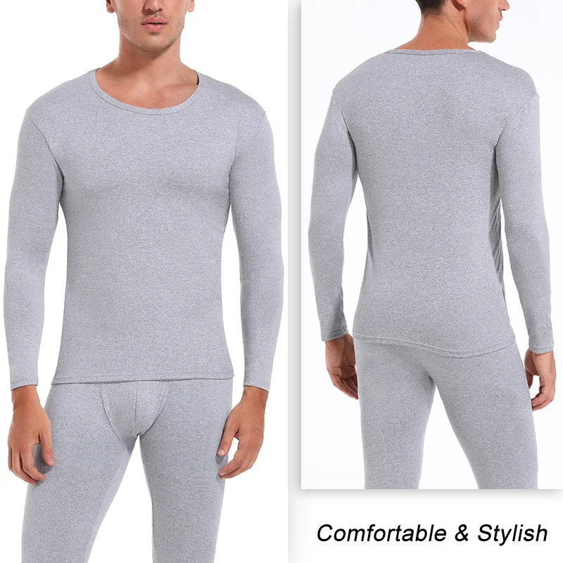 Premium Thermal Underwear for Men Ultra Soft Long Johns Fleece Lined Warm Base Layer Mens Thermals top and Bottom Set of 2