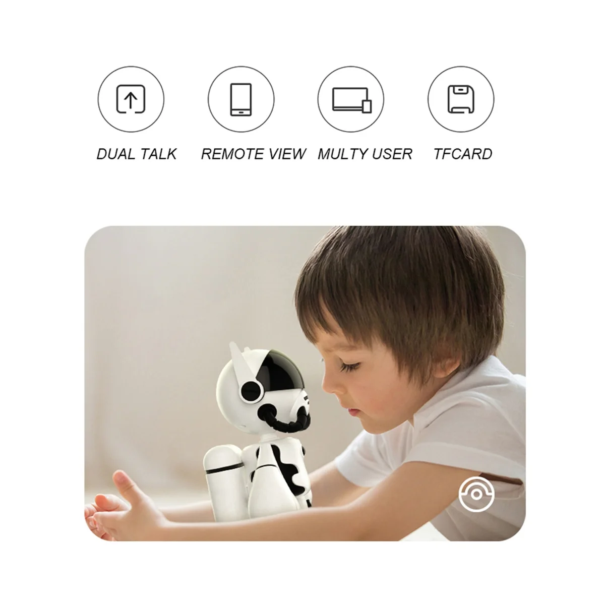 

1080P Astronaut Robot Home Safety Webcam IP Wifi Wireless Baby Security Camera with Night Vision Noise Reduction(White)