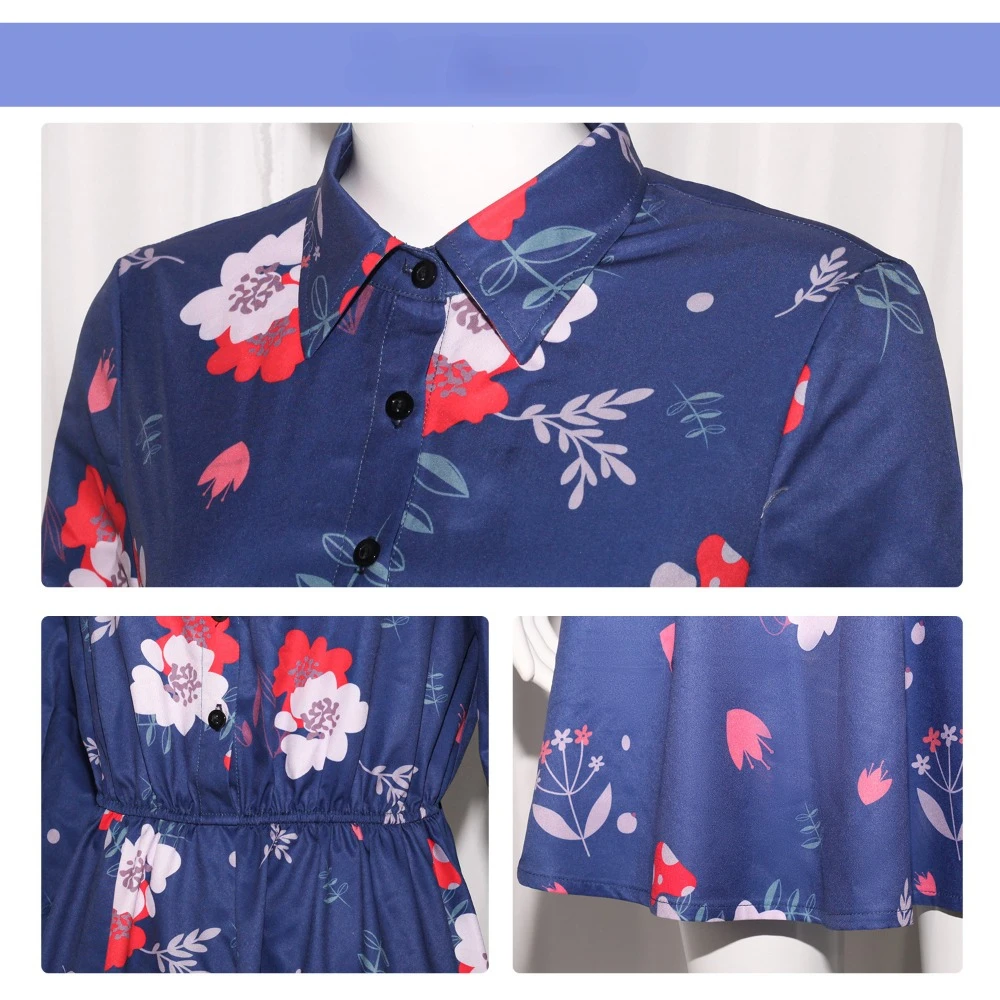 Костюм для косплея клоуна 2 Гаги Mocie женское модное синее Цветочное платье