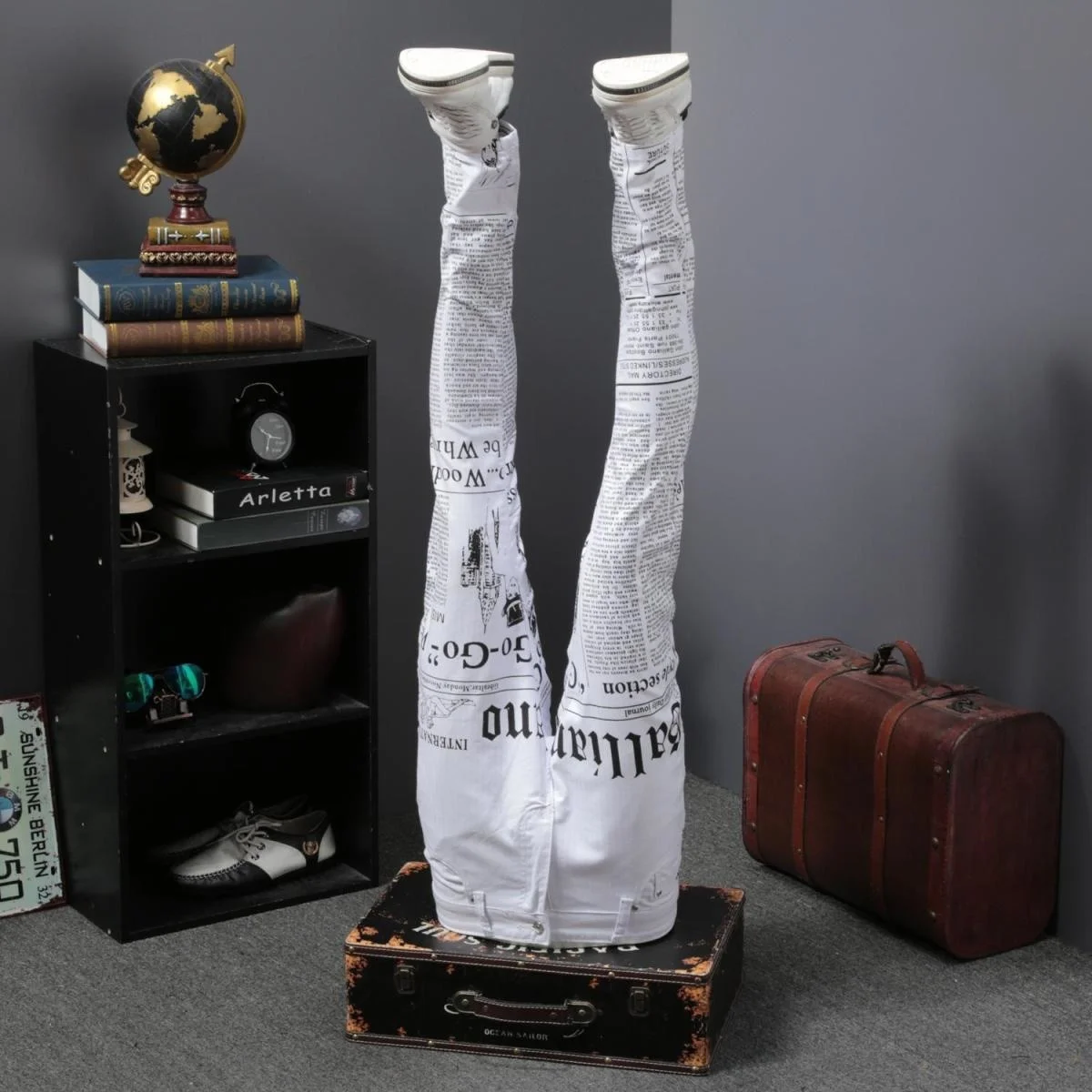 Мужские джинсы с принтом газет повседневные облегающие уличная одежда 2019 |