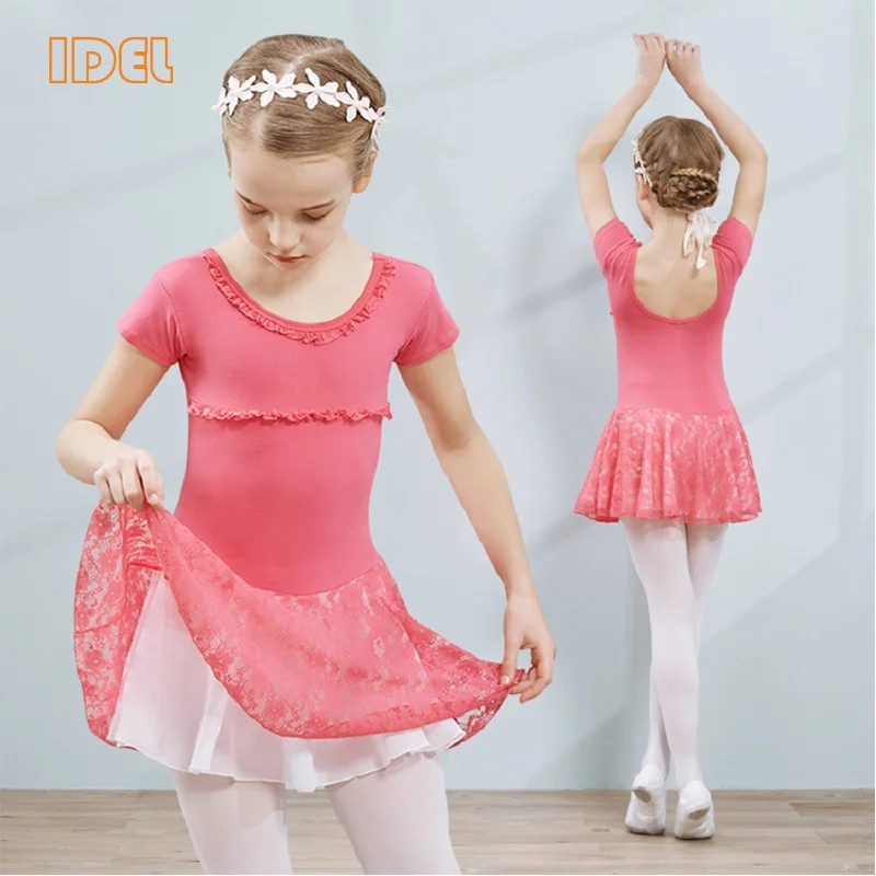 

Short Sleeve Dance Dress for Girls, Cotton Ballet Dancewear Good Quality,Toddler Ballet Dress,Kids Tutu Dress, Kids Dance Skirts