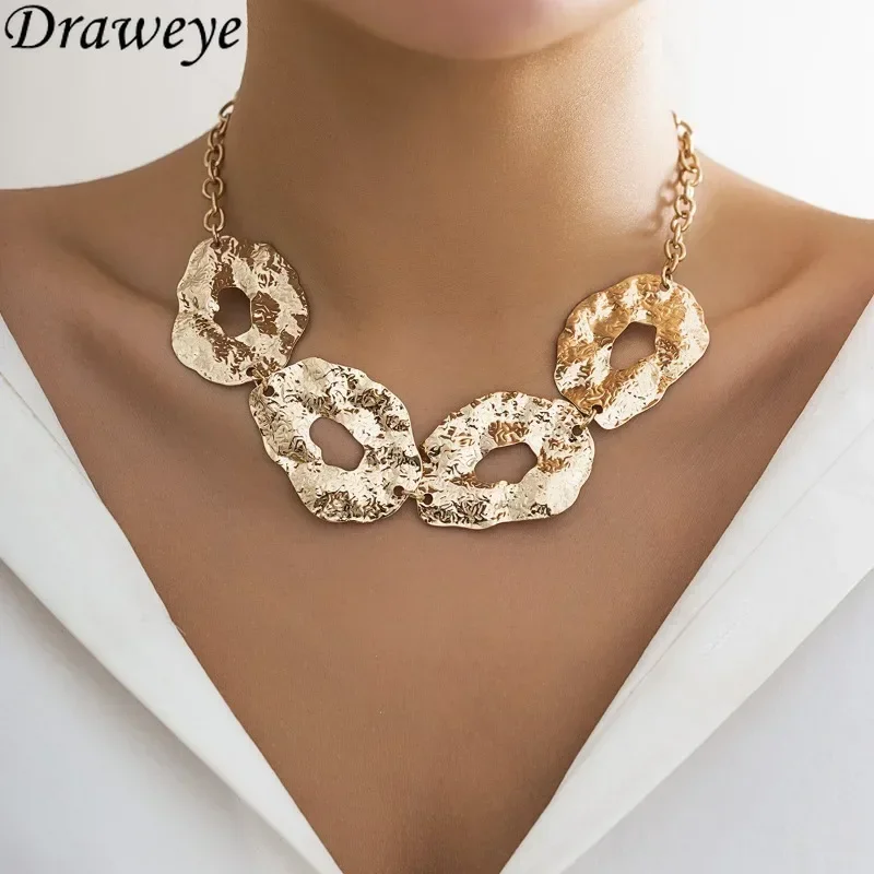 Draweye Y2k ожерелья неправильной геометрической формы для женщин хип-хоп в стиле