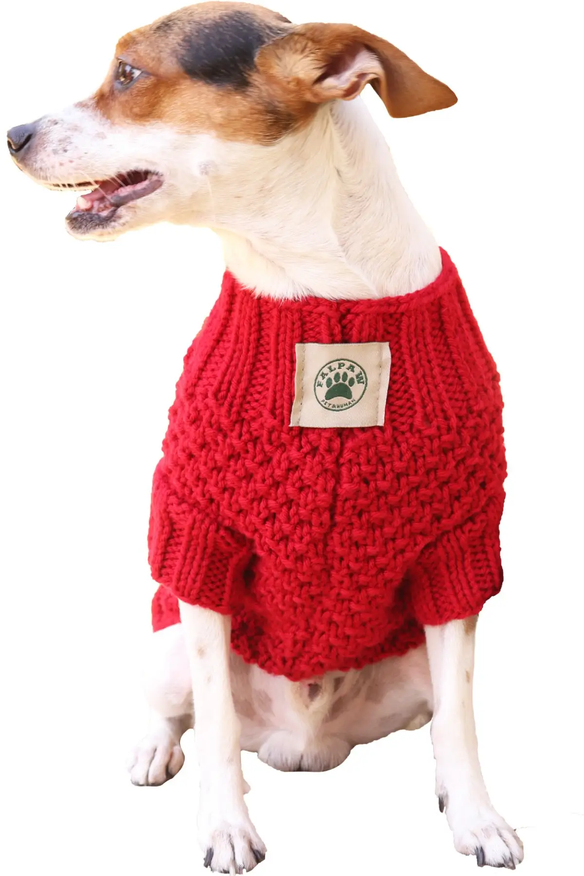 

Hand Örmesi Red Dog Cat Sweater Sweater Red Color Cute Pet Dress
