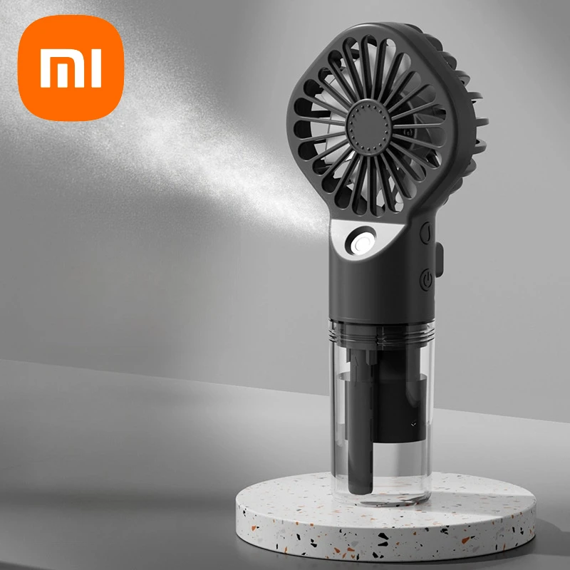 

Xiaomi Mini Тихий вентилятор воздушного охлаждения USB-зарядка Ручной высокоскоростной вентилятор водяного тумана 4-скоростной для офиса, дома, общежития, библиотеки 2025