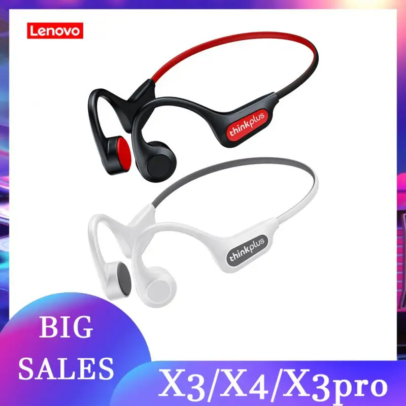 Lenovo Bone Conduction Earphones X3 X4 X3 Pro Bluetooth-compatible Hifi Ear-hook Wireless Headset With Mic Waterproof Earbud