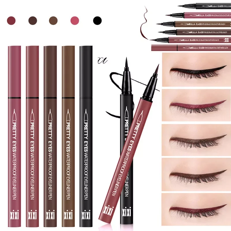

Fast Dry Smooth Waterproof Eyeliner Pencils Eyes Brown Black Color Pigments Liquid Eye Liner Pen Make Up Tools