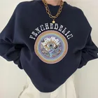 Harajuku с принтом толстовка с круглым вырезом больших размеров женские Y2k Повседневный пуловер свободного кроя для мальчиков, рост от 90s 2000 эстетическое старинные свитера на весну и