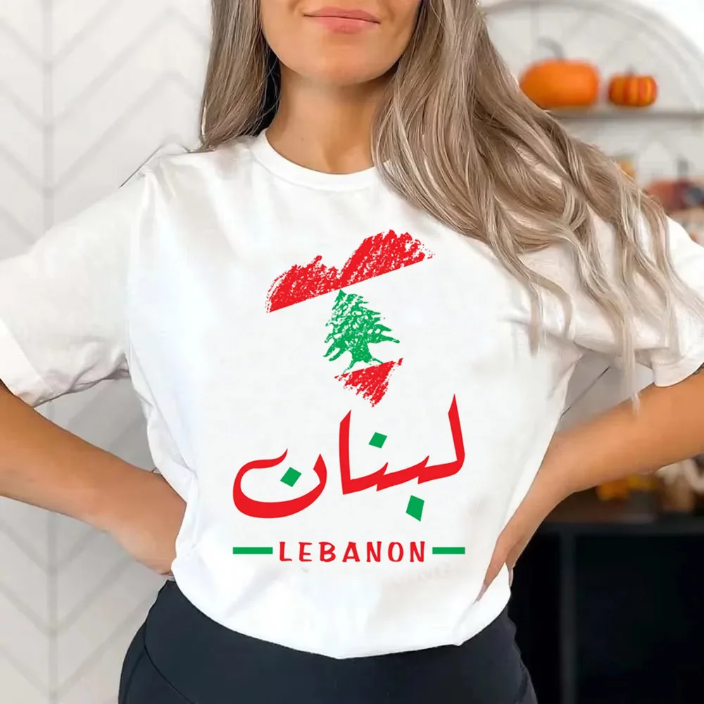 Lebanon top tees female Pastel Vintage graphic University aesthetic Pop Culture t-shirt Breathable Colorful anime kawaii
