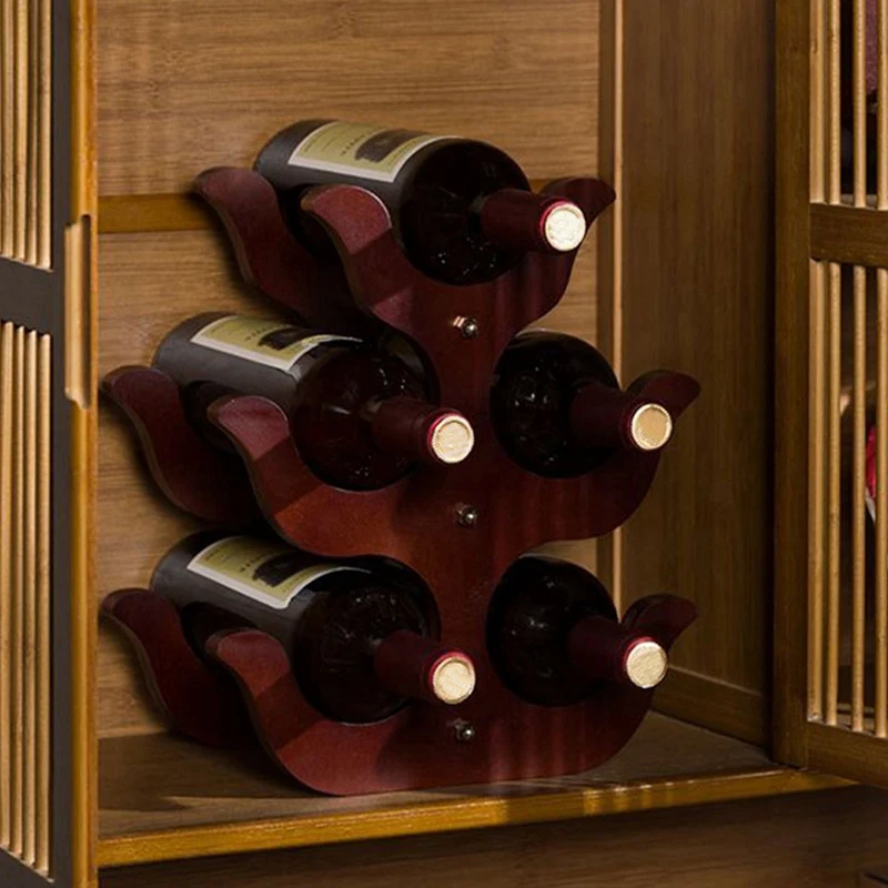 Деревянный держатель для вина подставка пива шампанского полка хранения бытовой