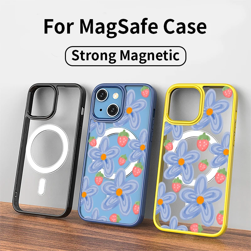 

Luxury Magnetic For Magsafe Phone Case for iPhone 14 13 12 11 Pro Max Wireless Charging Cover For iPhone13 12Pro Max Magnet Case